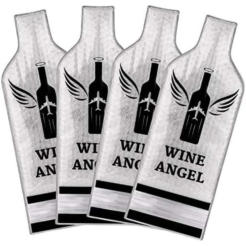 [Proteção Atualizada] 4 Conjuntos (8 Peças) Sacos De Vinho Reutilizáveis Para Viagens , Protetor De Viagem , Estojo Garr