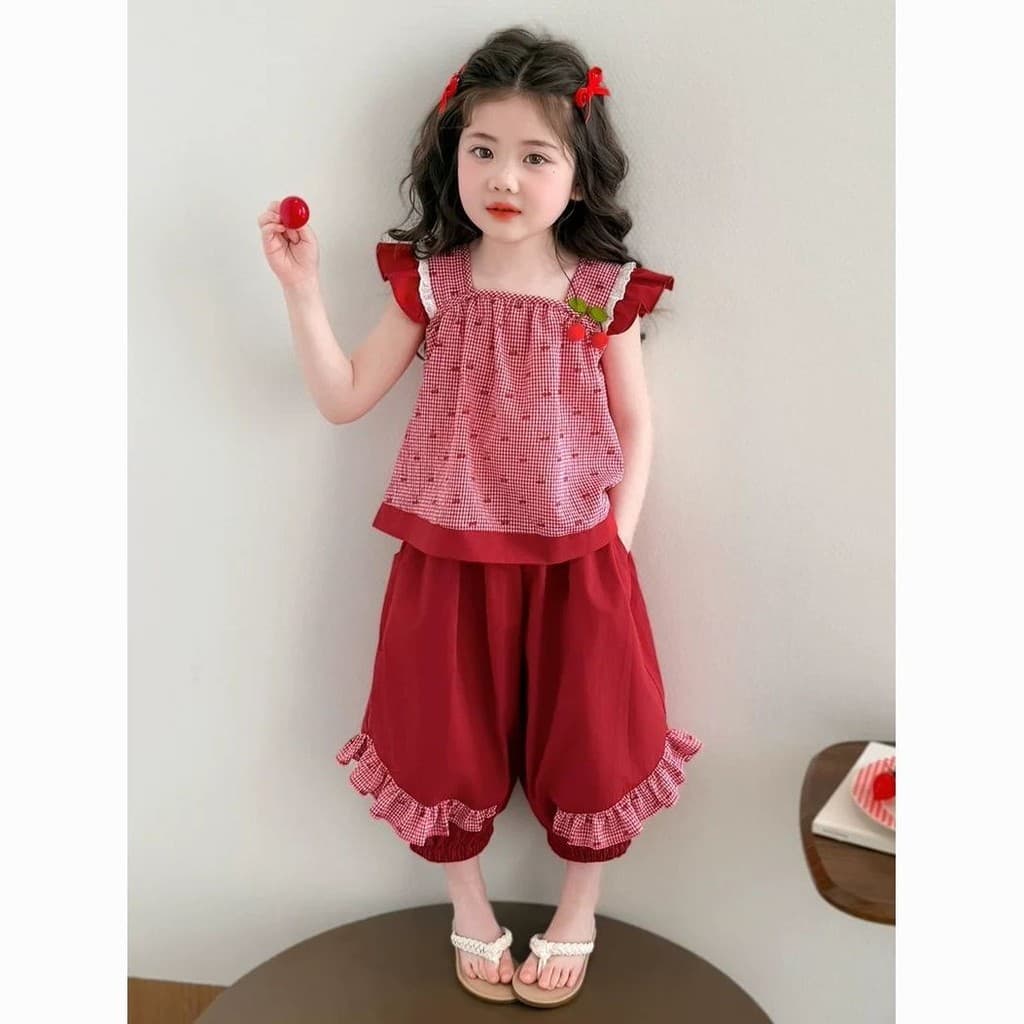 Meninas Super agradável vestido de renda sem mangas terno 2026 crianças bebê ocidental moda dois