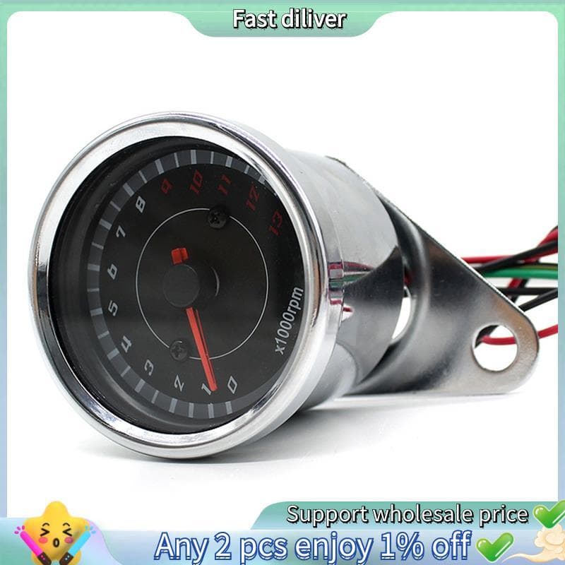 Medidor RPM 1000RPM Tacômetro Analógico Para Motocicleta DC 12V Tacho Gauge Com Luz De Fundo LED Azul
