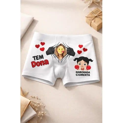 Cueca Personalizada Com Foto Presente Criativo Namoro Oferta