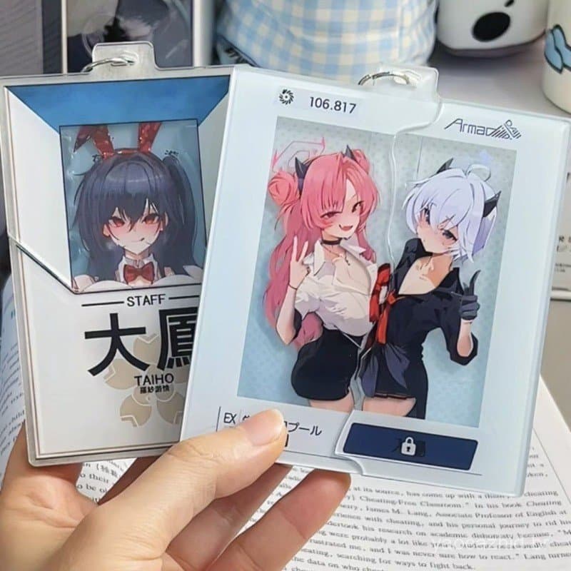 Arquivo Azul Anime Chaveiro Yozakura Kirara Personagem Pingente Para Saco Bom Amigo Hitami Erika Pull-out Presentes Cole