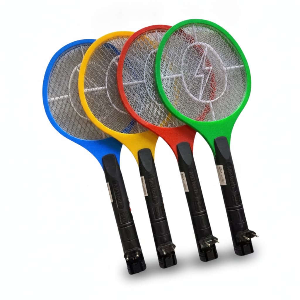 Raquete Elétrica Recarregável Mata Insetos Mosquitos Dengue - Proteção Residencial Eficaz e Seg