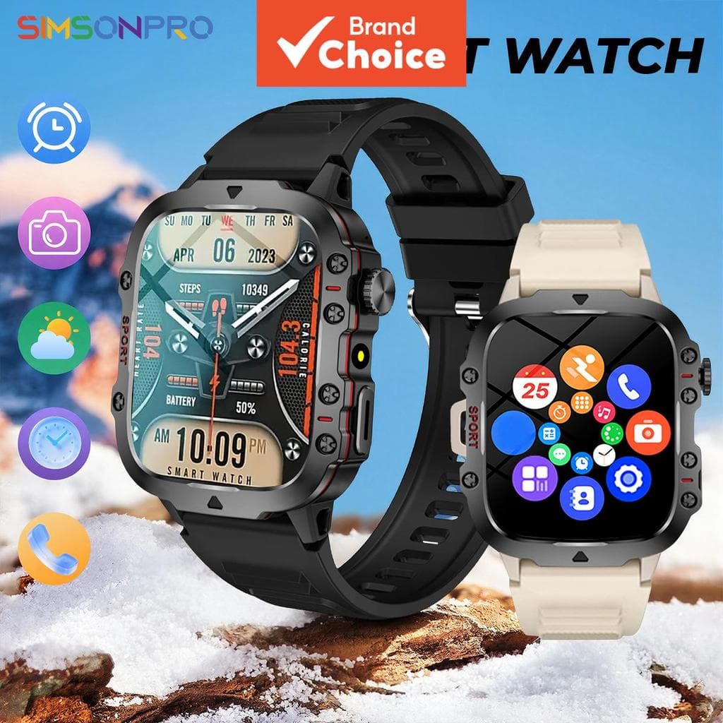 Novo Smartwatch com Chamada por Voz, Fotografia Remota, Múltiplos Modos Esportivos e Luminária de Cabeceira para Android