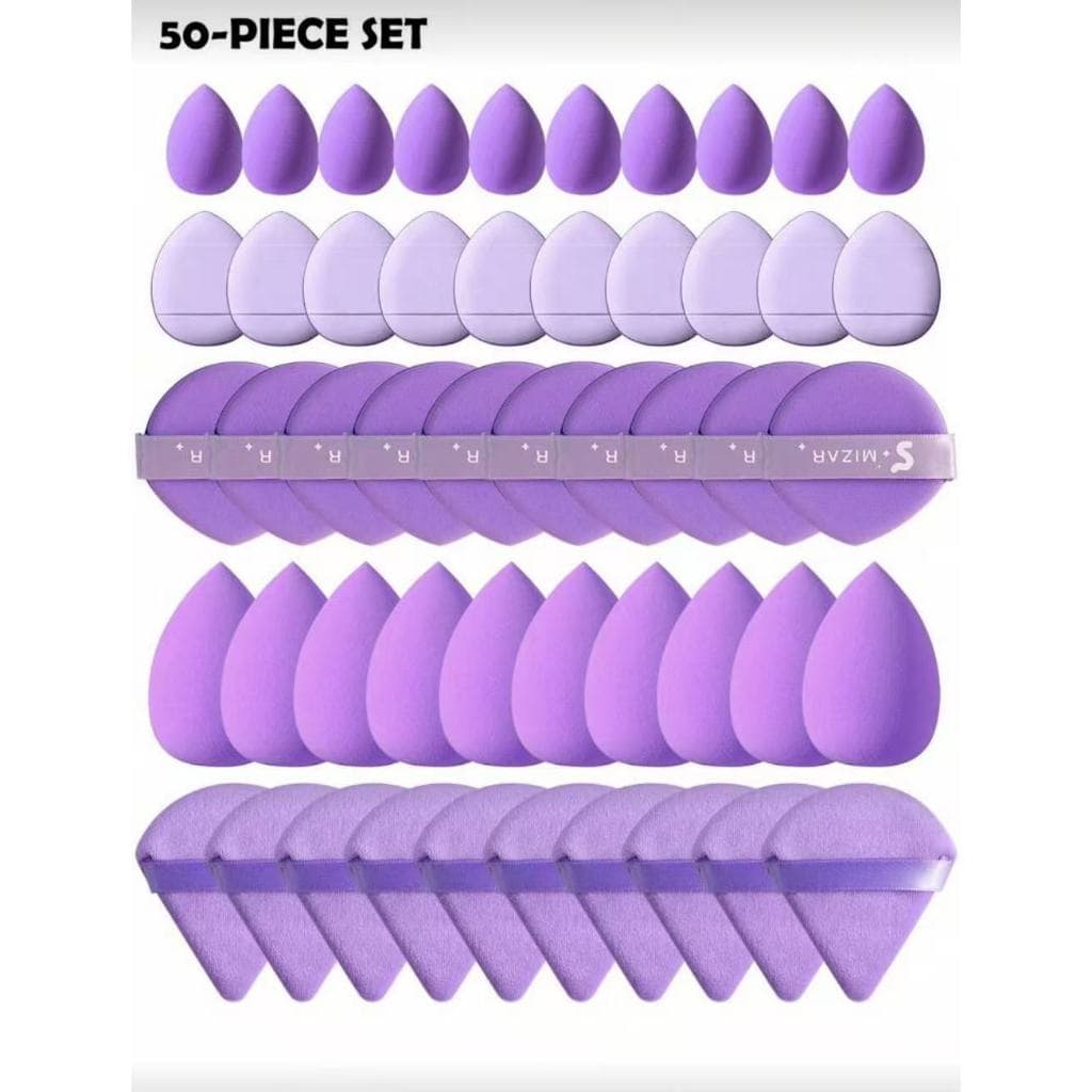 Kit 50 Esponjas para Maquiagem 5 Modelos Multifuncional 025-043