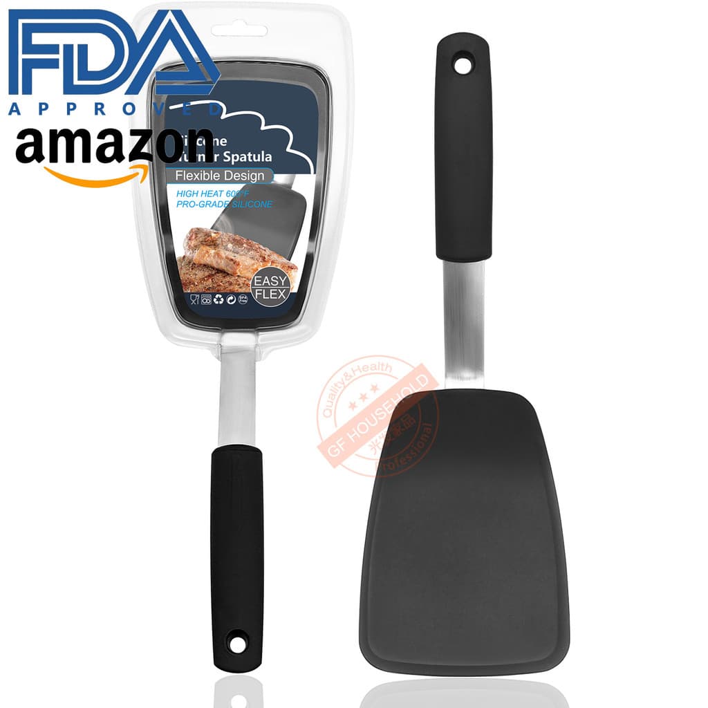 Exportação Amazon espátula de silicone bife espátula antiaderente Pan silicone utensílios de cozinha bife espátula Turne