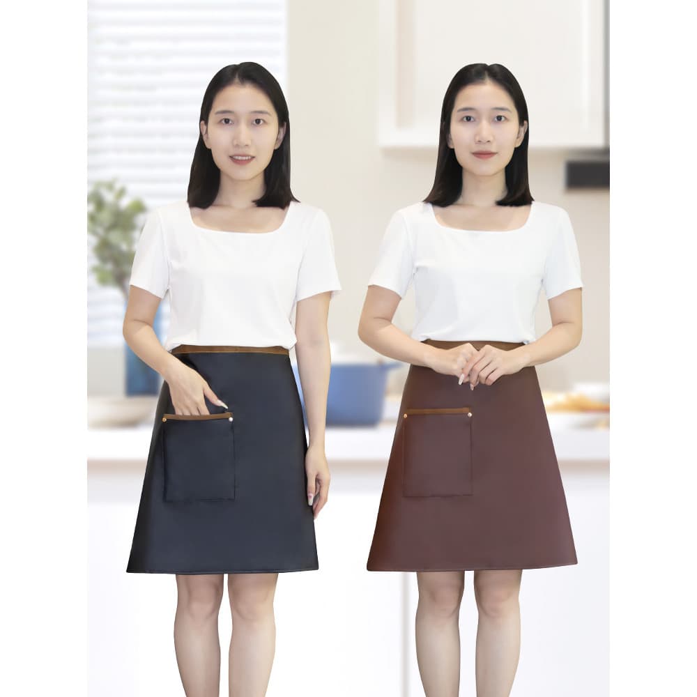 2026 novo estilo avental de meio comprimento feminino cozinha doméstica impermeável à prova de óleo roupas de trabalho C