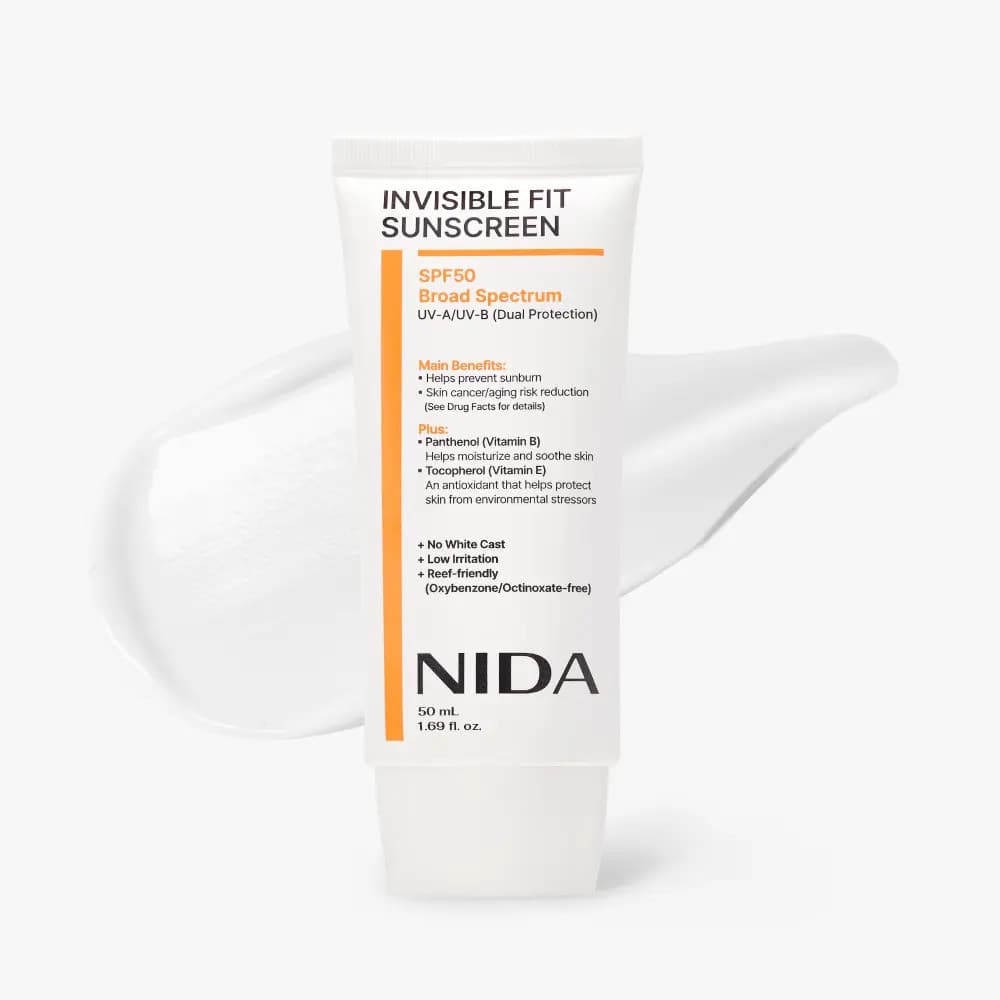 Protetor Solar Facial Leve e Invisível NIDA com Fator de Proteção Solar para Peles Sensíveis