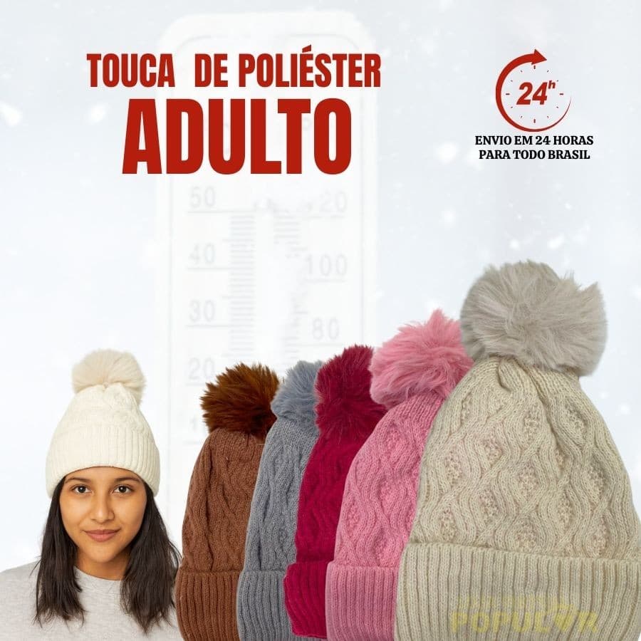Touca de Lã Forrada para Inverno Modelo Unissex Poliéster Gorro Costura Reforçada