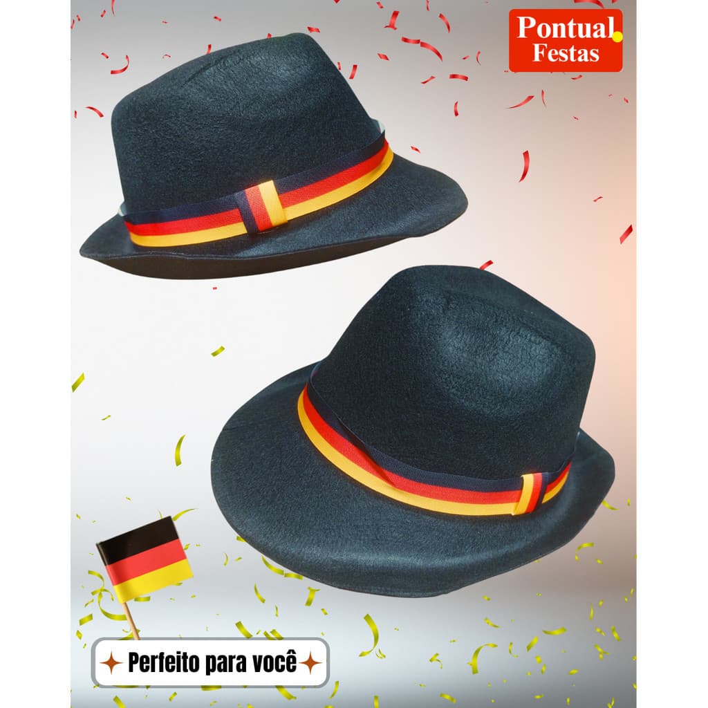 Chapéu Alemão Preto - Oktoberfest