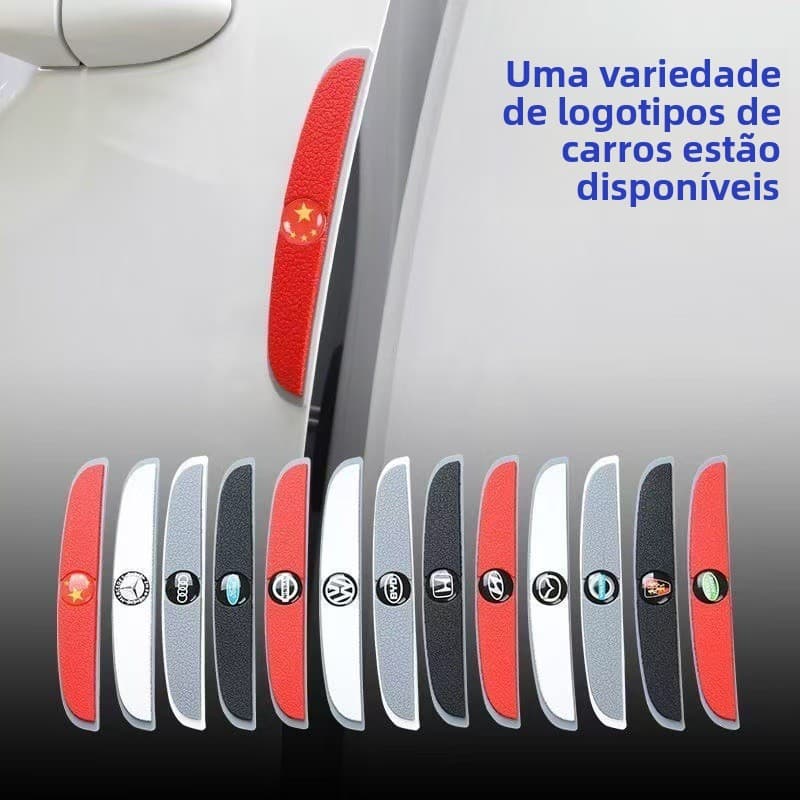 Faixa Anti-Colisão para Porta de Carro Faixa Anti-Risco Adesivo de Decoração de Borda de Porta Logotipo de Carro Adesivo