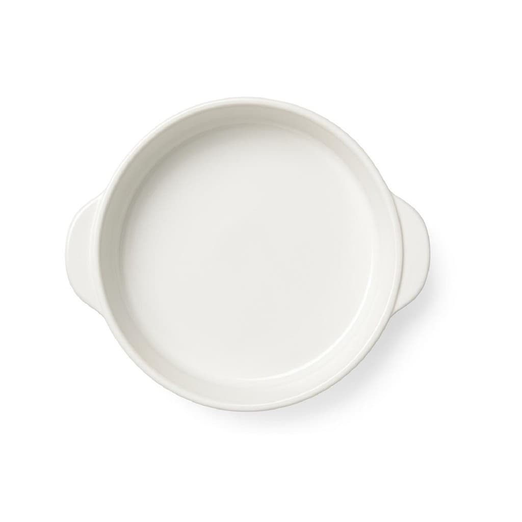 Travessa Branca Redonda Com Alças 20,5cm