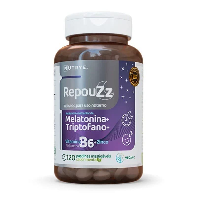 Melatonina + Triptofano 120 Pastilhas Mastigáveis Nutrye