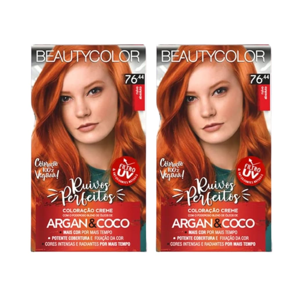 Tintura Beauty Color 76.44 Ruivo Absoluto (kit c/ 02un)