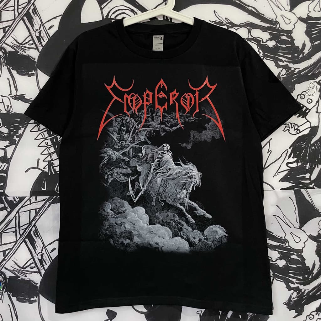 Music.Soul Camiseta Masculina Unissex Emperor Black Metal Sinfônico Góticos Única 100% Algodão