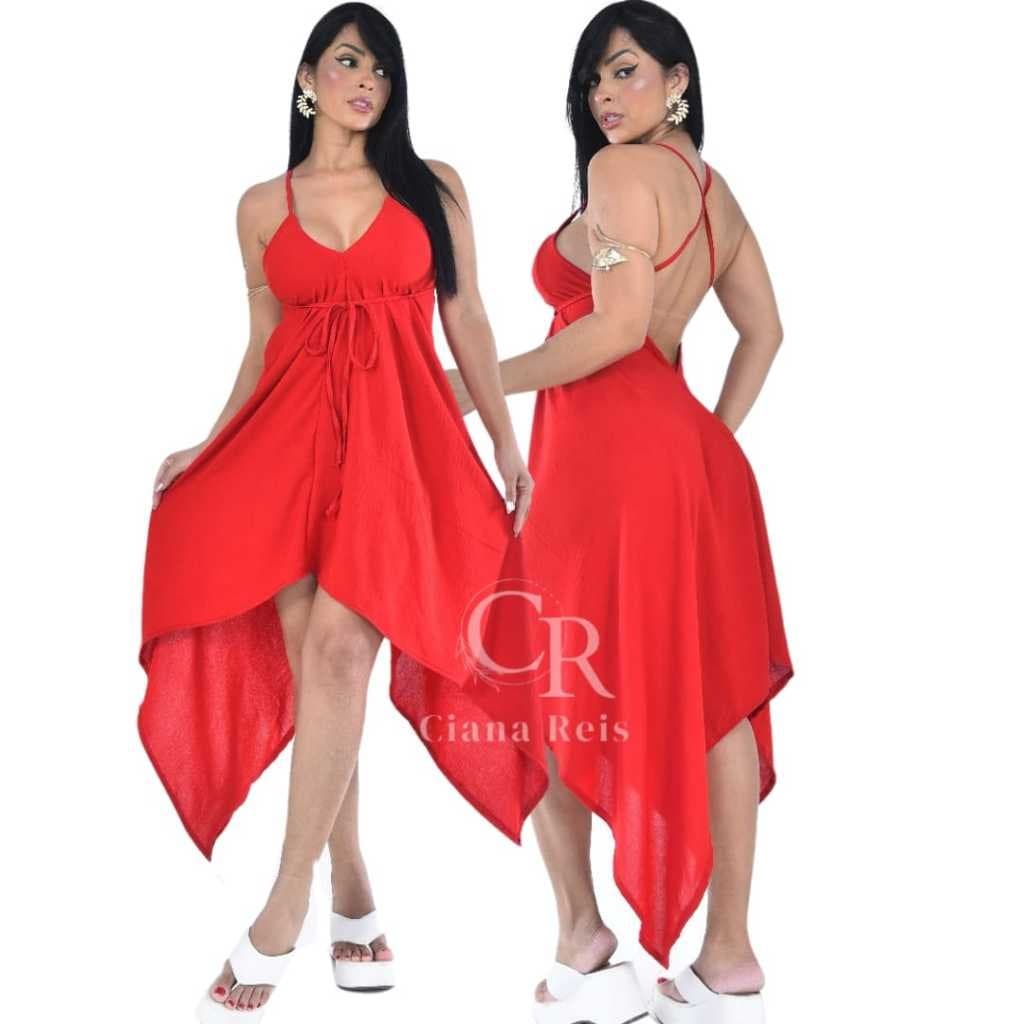 Vestido Envelope Alcinha Soltinho Costa Nua Sem Bojo Com Bicos Envio Rapido