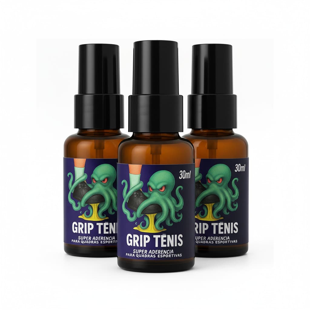Kit 3 Spray Solução De Agarre Em Spray Para Pisos De Quadra Lisa 30ml Poulpo Sports