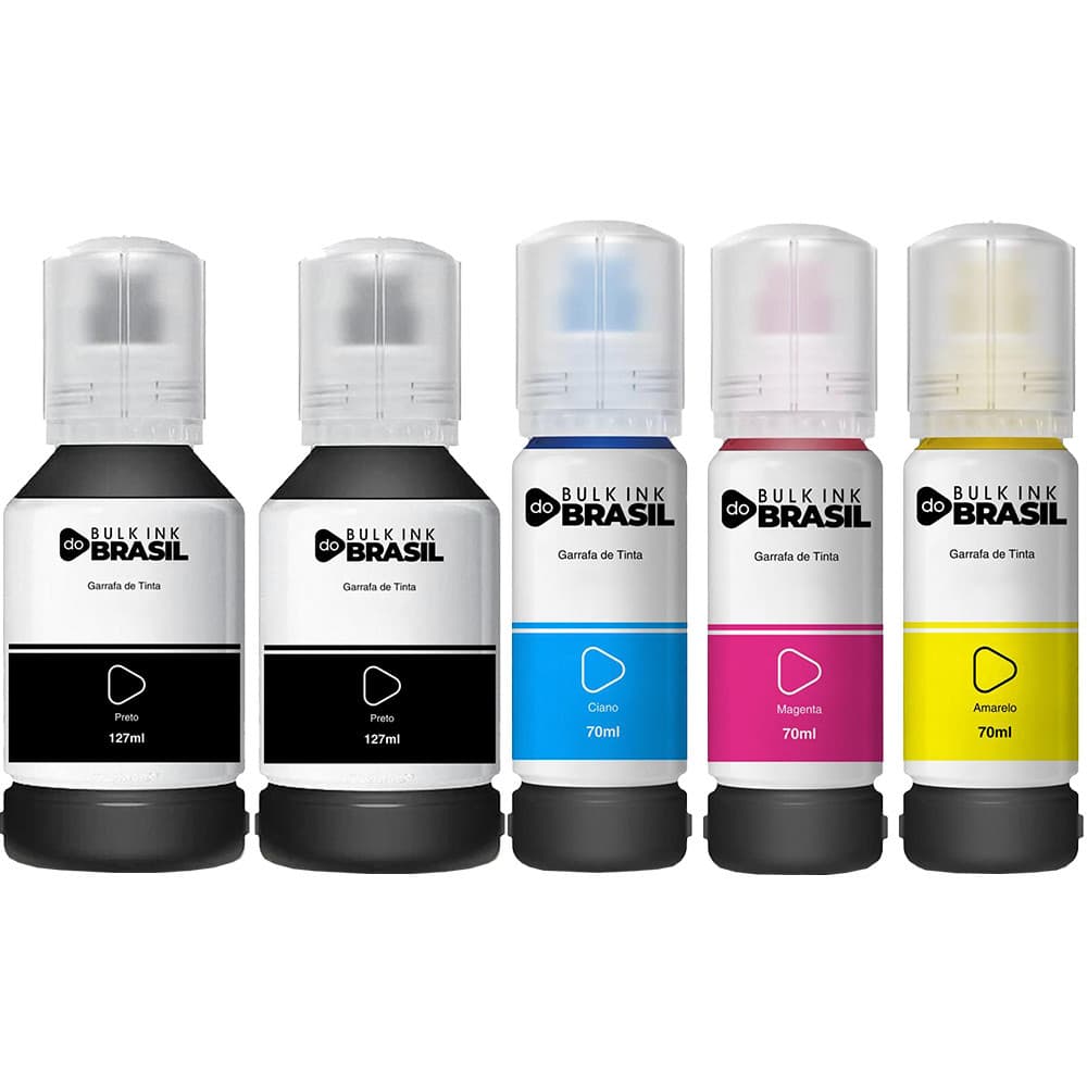 Kit 5 Tintas Para Epson L4150 L4160 L6161 L6171 L6191 T504