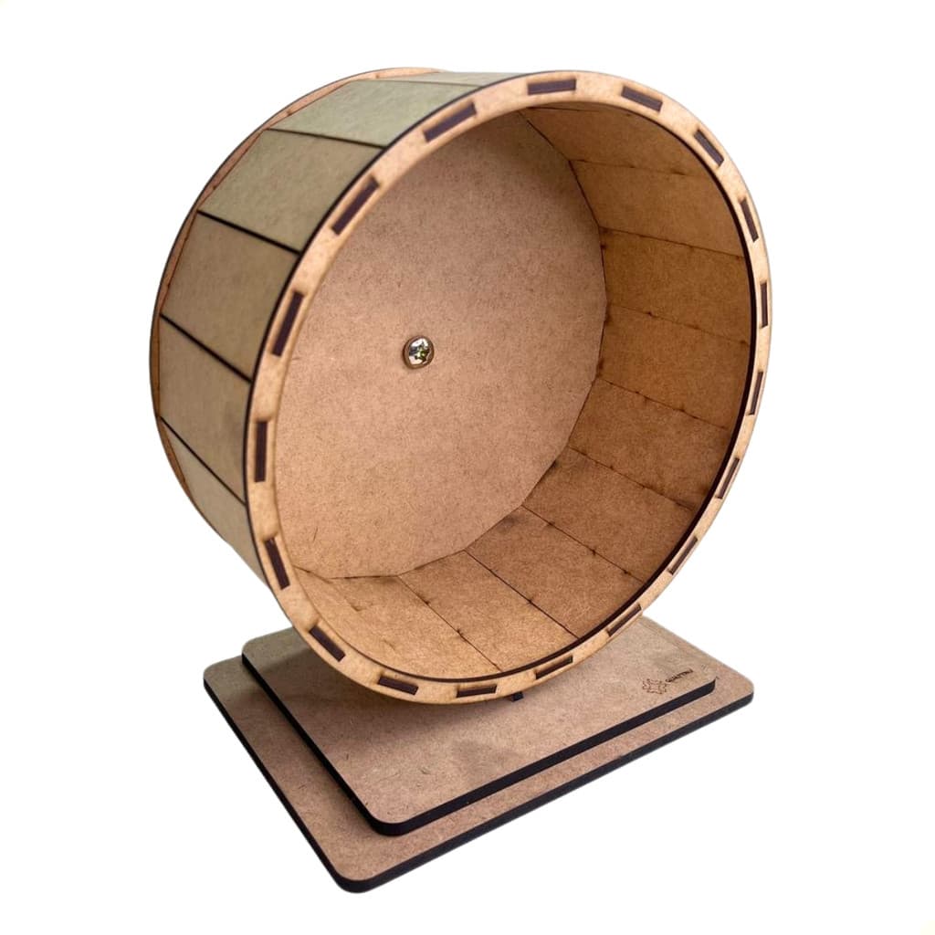 Rodinha Brinquedo Hamster Mdf Crú Alta Qualidade E Segurança