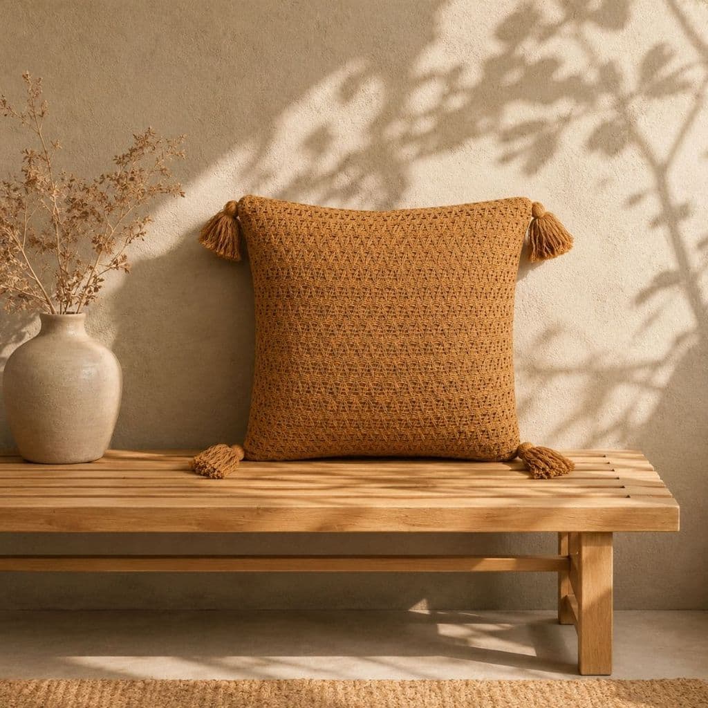 Capa de Almofada Renda 45CM X 45CM Luxo Conforto Sofisticação Sala Quarto Moderna