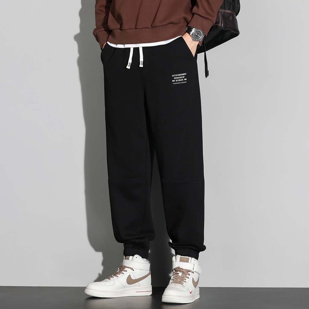 Roupas masculinas de tamanho grande primavera outono novo produto versão Extra longa Leggings Sweatpants solto Plus size