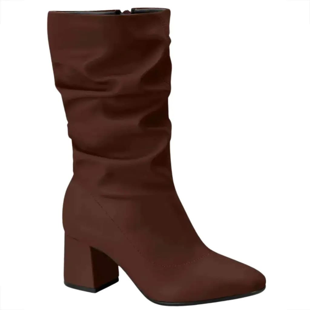Bota Feminina Beira Rio Cano Alto Salto Grosso