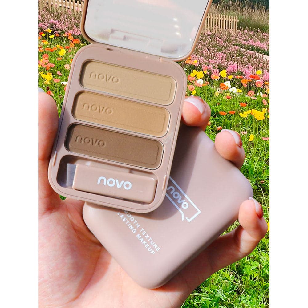 NOVO genuíno oficial loja principal três cores sobrancelha em pó feminino Natural tridimensional não desbotamento