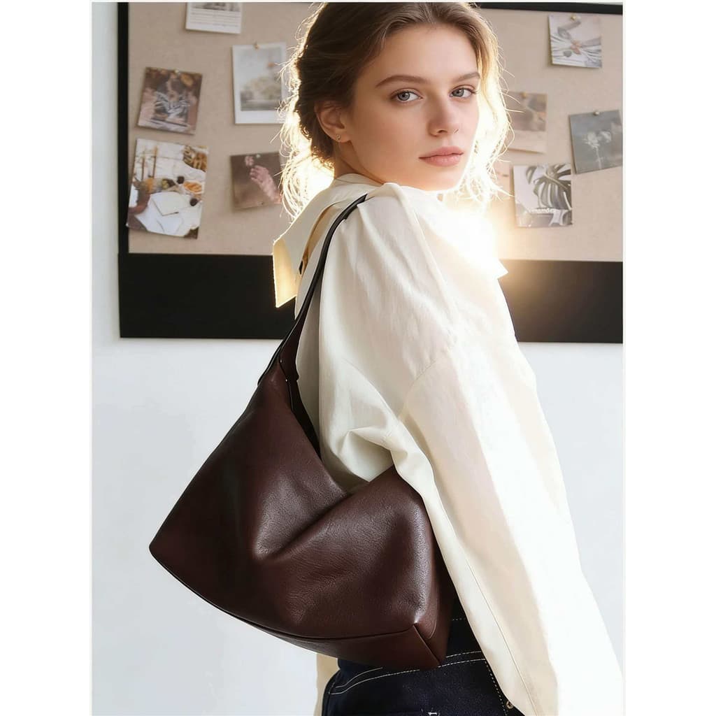 Bolsa 2026 saco novo estilo minimalista balde saco feminino um ombro grande capacidade hobo saco solto axilas saco femin