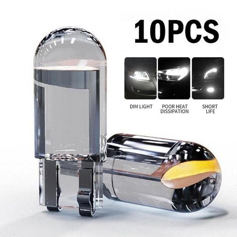 KIT 10 lâmpadas pingo LED T10 xenon super branca painel placa meia luz