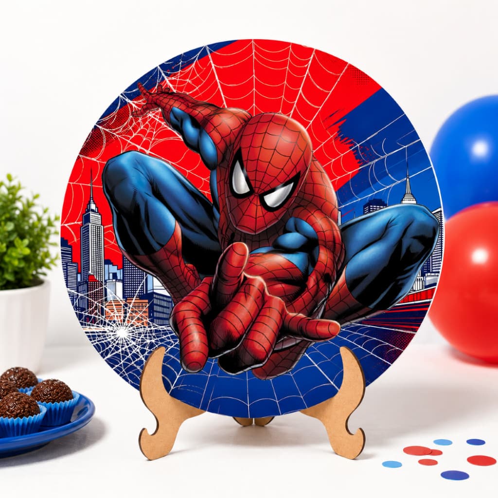 Painel Super Heróis Decorativo Cenário Impressão 3D Mesa Festa Aniversario Vários Modelos MDF