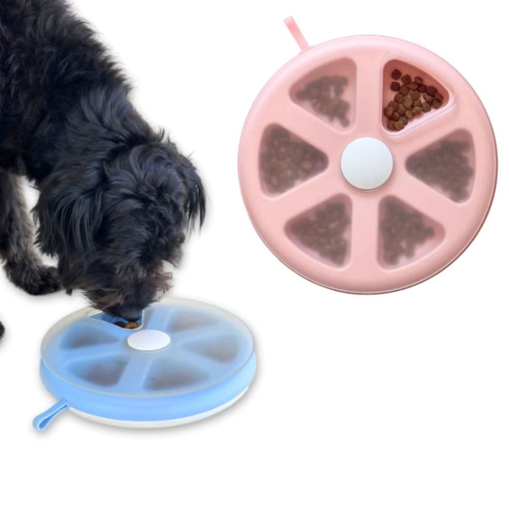 Tabuleiro/ Comedouro Lento Interativo Para Cães e Gatos Carrossel - Fuzzie