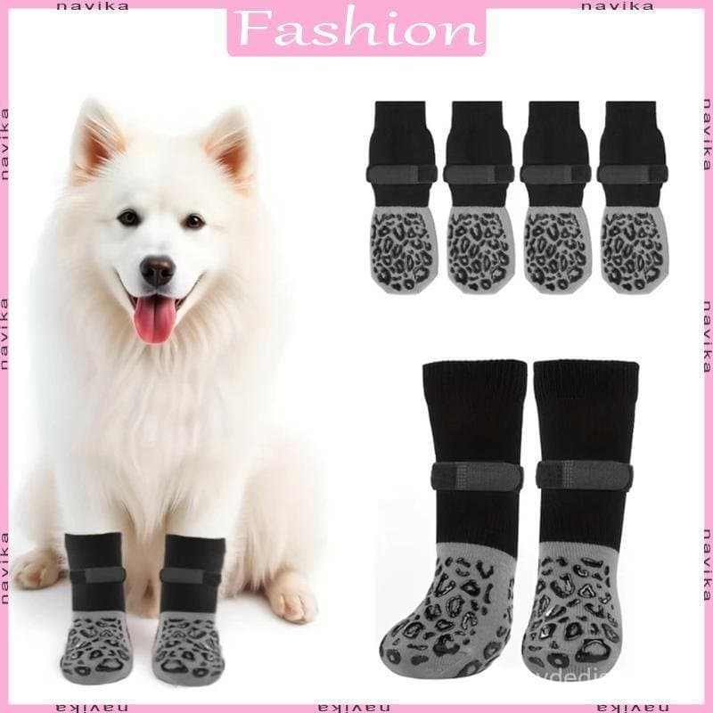Dog Socks Botas Protetoras Para Cães Sapatos Animais Estimação Antiderrapante E Anti Lambidas