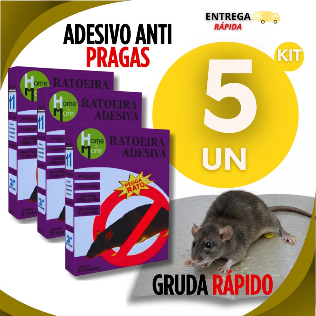 Cola Adesiva Para Pragas Insetos Rasteiros Escorpiões Eficiente Simples De Usar
