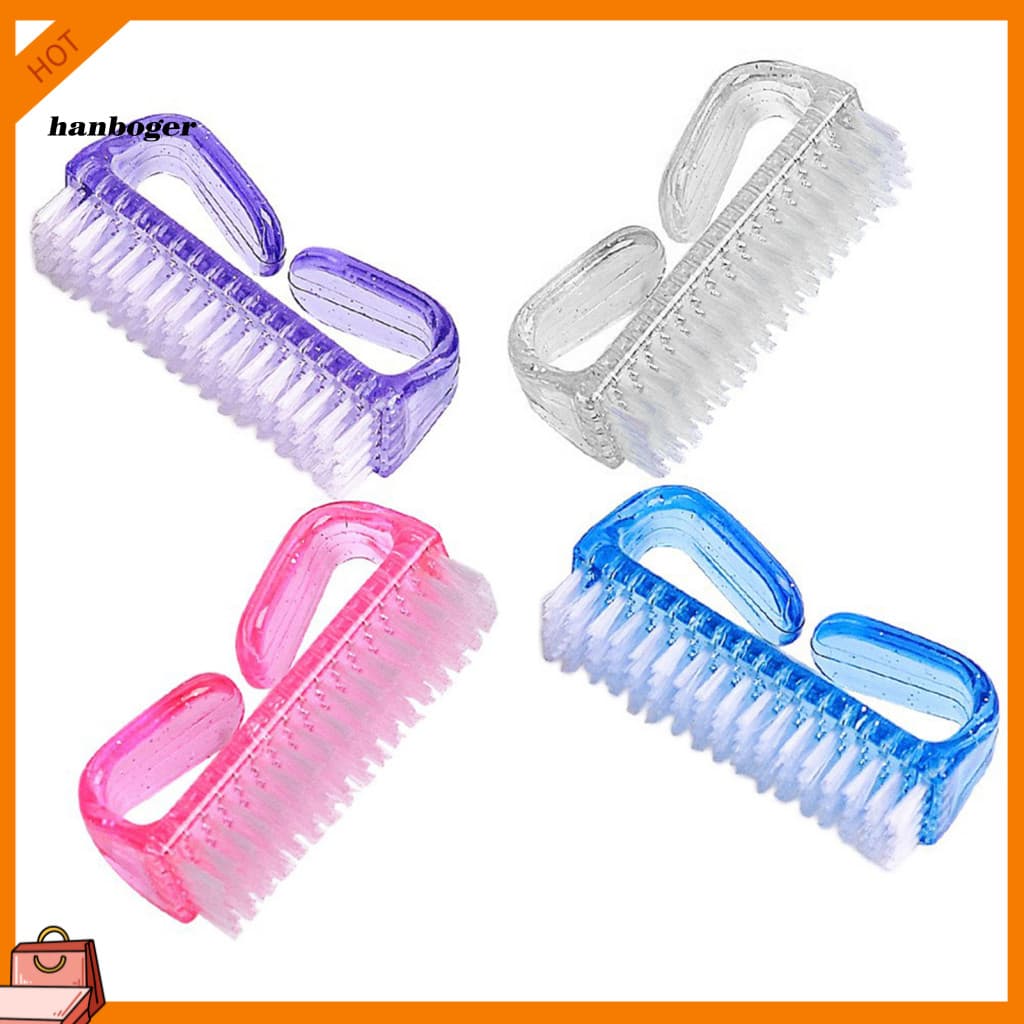 Han 4 Unidades De Alça De Plástico Para Unhas , Escova Poeira , Limpador De Ferramentas De Pedicure