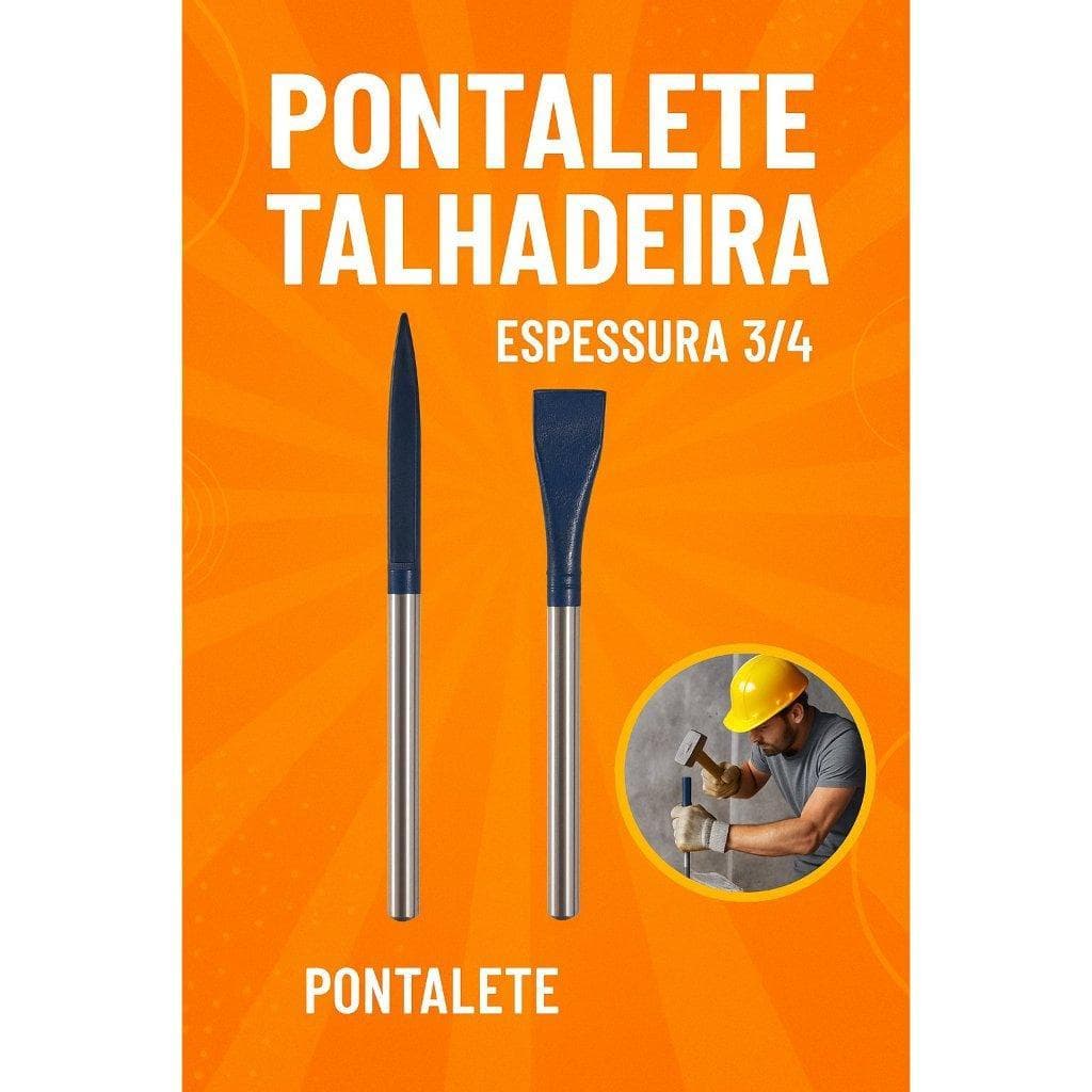 Pontalete e Talhadeira Aço 3/4 (30 cm) – Alta Durabilidade | Frete Grátis