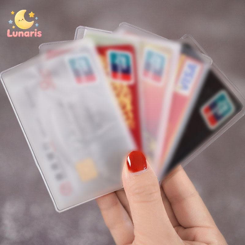 Lunaris 10 Peças Capa De Cartão Transparente De PVC Para Proteger Cartões De Crédito Bolsa Porta À Prova D'água Nova