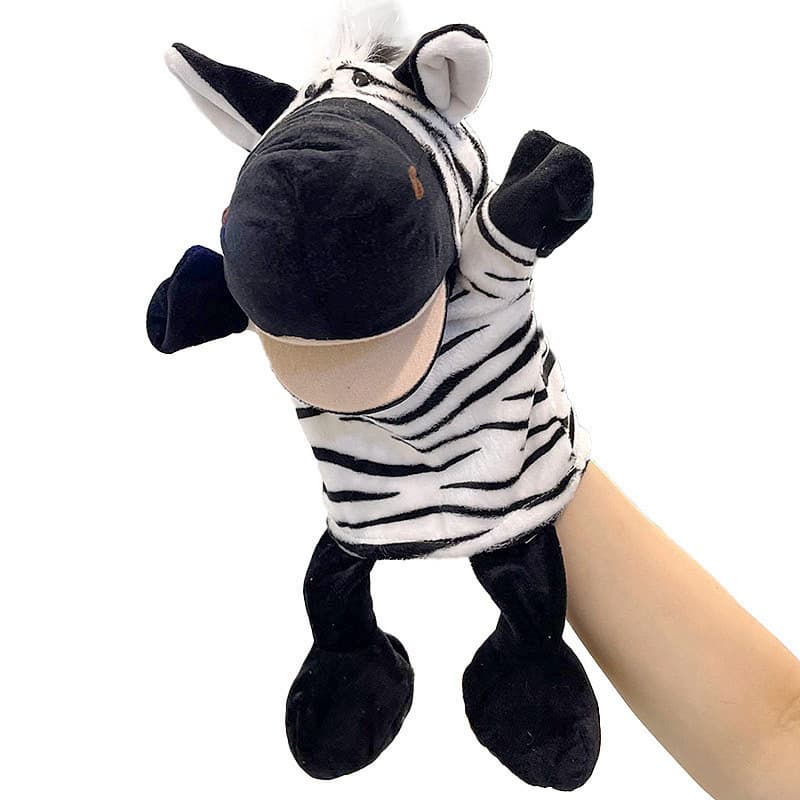 Fantoche De Mão Animal De Pelúcia Em Design De Pato Amarelo Com Boca Móvel Para Crianças