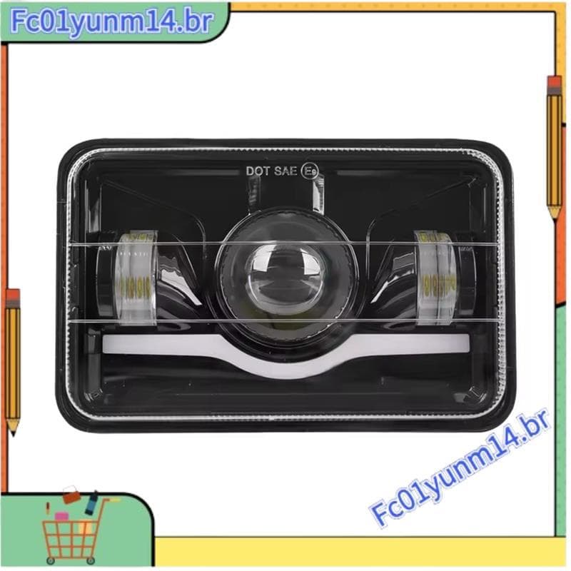 Lente Esférica Do Projetor LED Farol 4 " X6 " H4656 H4651 Para DRZ400S DRZ400SM DRZ250 DRZ400E