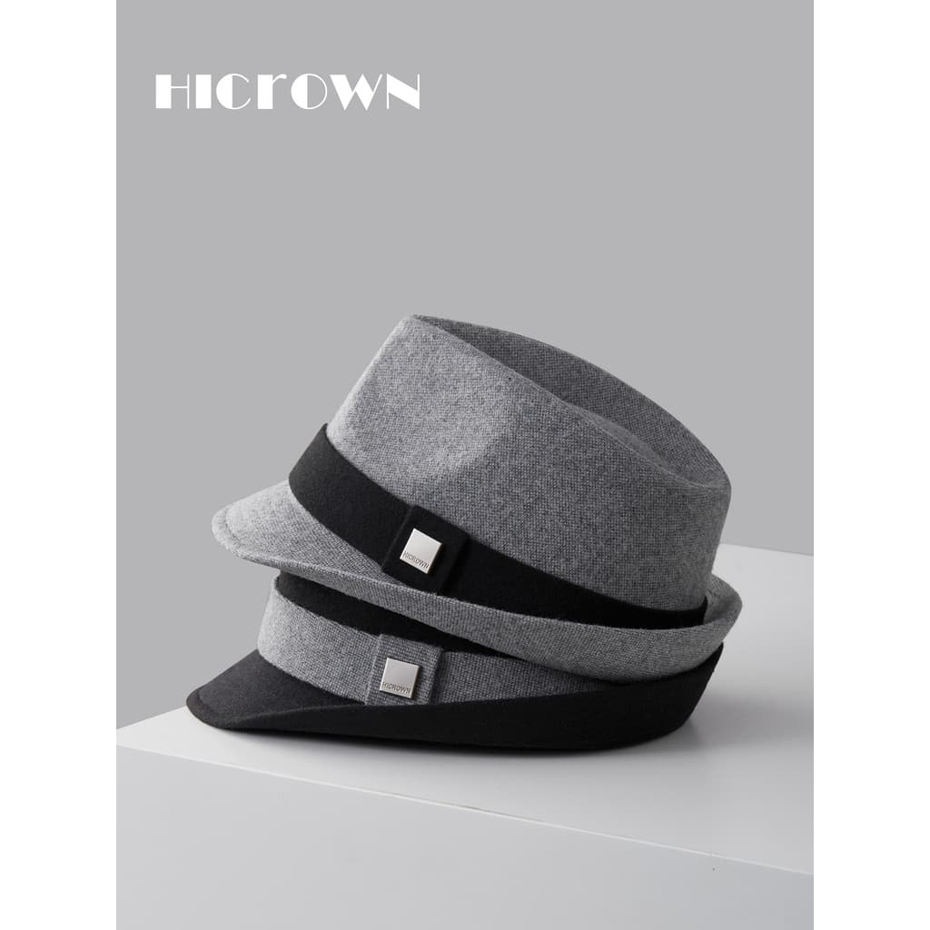 Outono inverno novo estilo masculino lã Jazz chapéu moda britânico Retro de meia-idade idosos grande circunferência da c