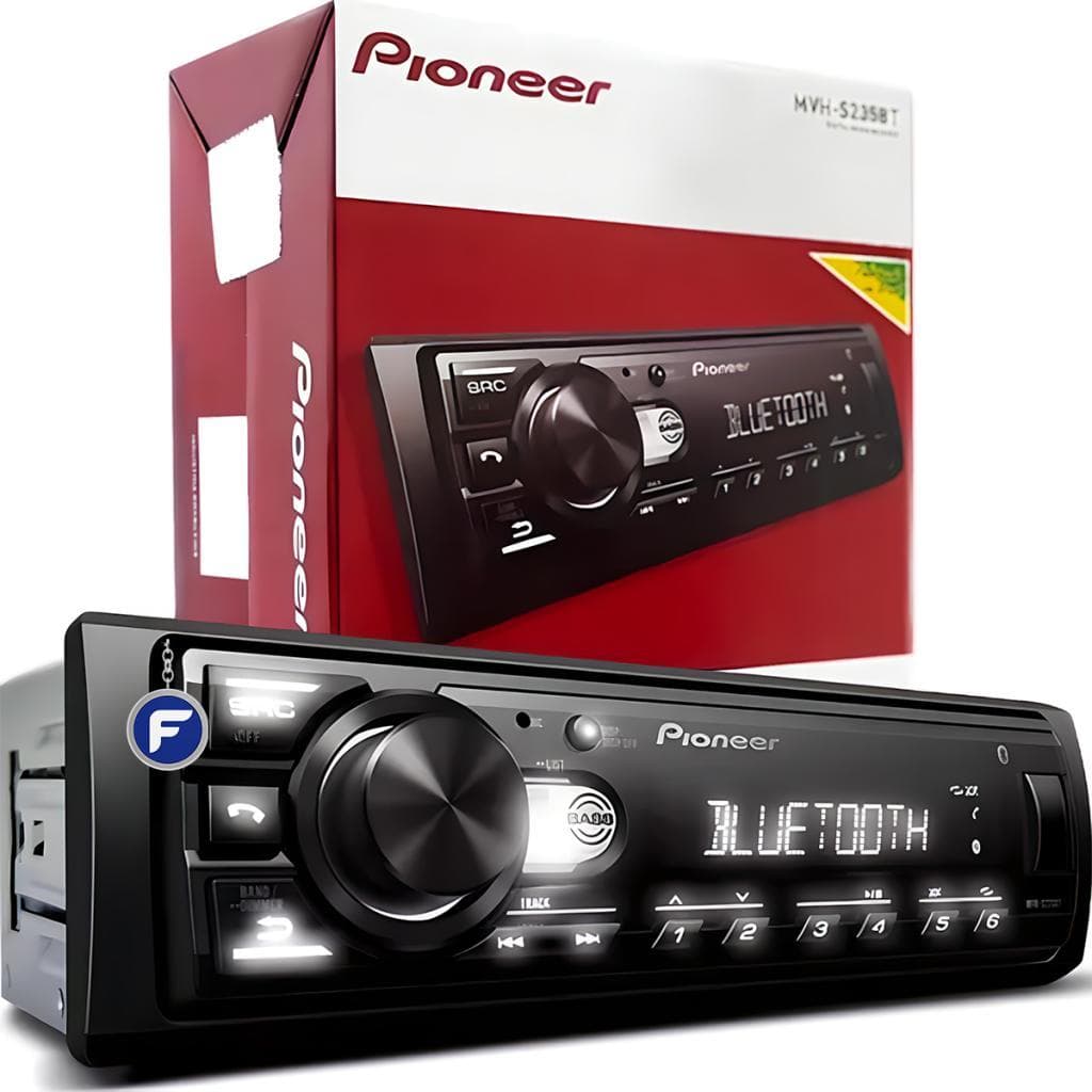 Som Automotivo Pioneer Bluetooth MP3 Player Radio FM Entrada USB e RCA