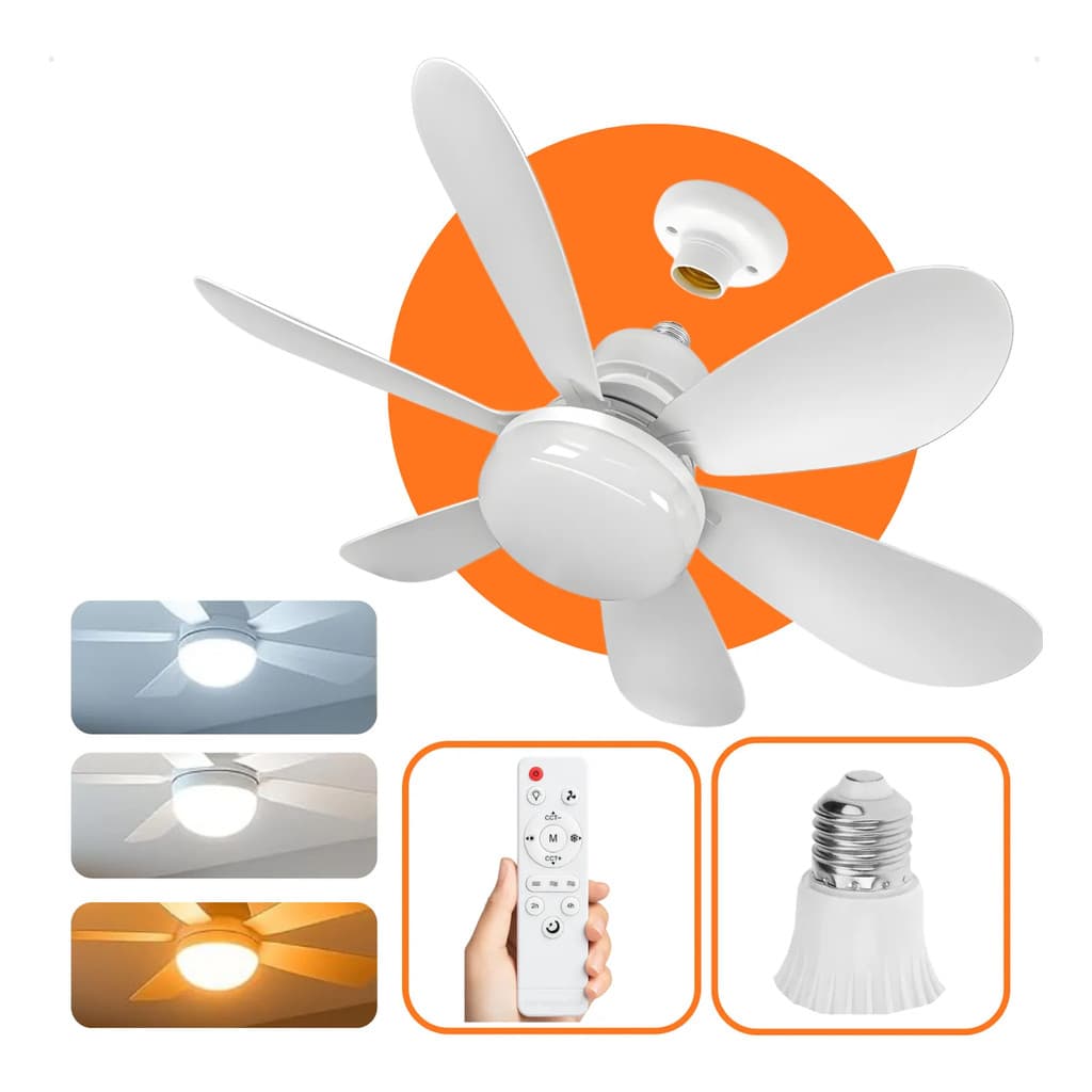💡 Ventilador Teto Trifásico 60W/80W | Velocidade Ajustável Instalação Simples Quarto Sala Cozinha