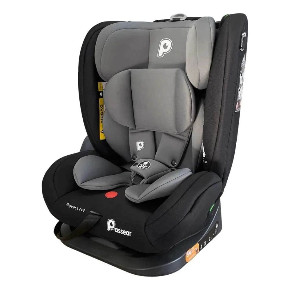 Cadeira Infantil para Carro Zaya de 0 a 36kg Preto e Cinza - Passear
