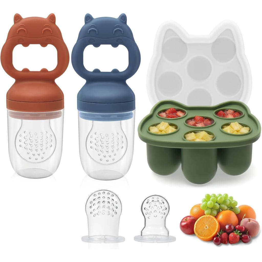 Alimentadores para Bebês, Pacote com 2 Chupetas de Silicone |   Forma de gelo para seios, para resfriar a mama do bebê,
