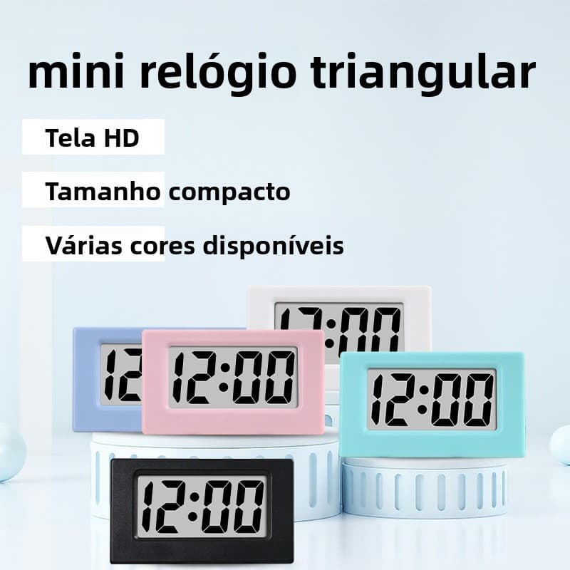 Relógio de carro mini, relógio eletrônico, relógio de cabeceira, relógio promocional para presente, pequeno relógio de m