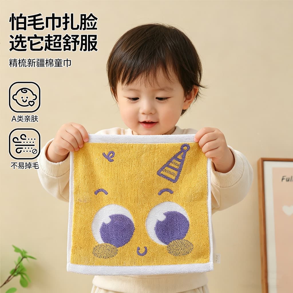 Crianças toalha crianças toalha de lavagem rosto doméstico algodão puro absorver água bebê recém-nascido Super macio beb