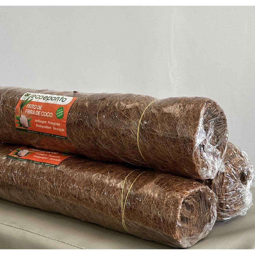 Manta Fofa de Fibra de Coco 2mx1m Orgânica Orquídea Drenagem Vasos Jardim 100% Natural