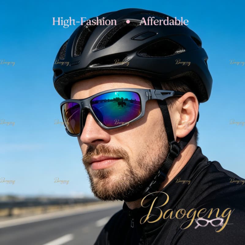 (BAOGENG) Nova Chegada Estilo Aviador Lente De Proteção UV Unissex Esportes Ciclismo Condução Óculos De Sol Luz Luxo Min