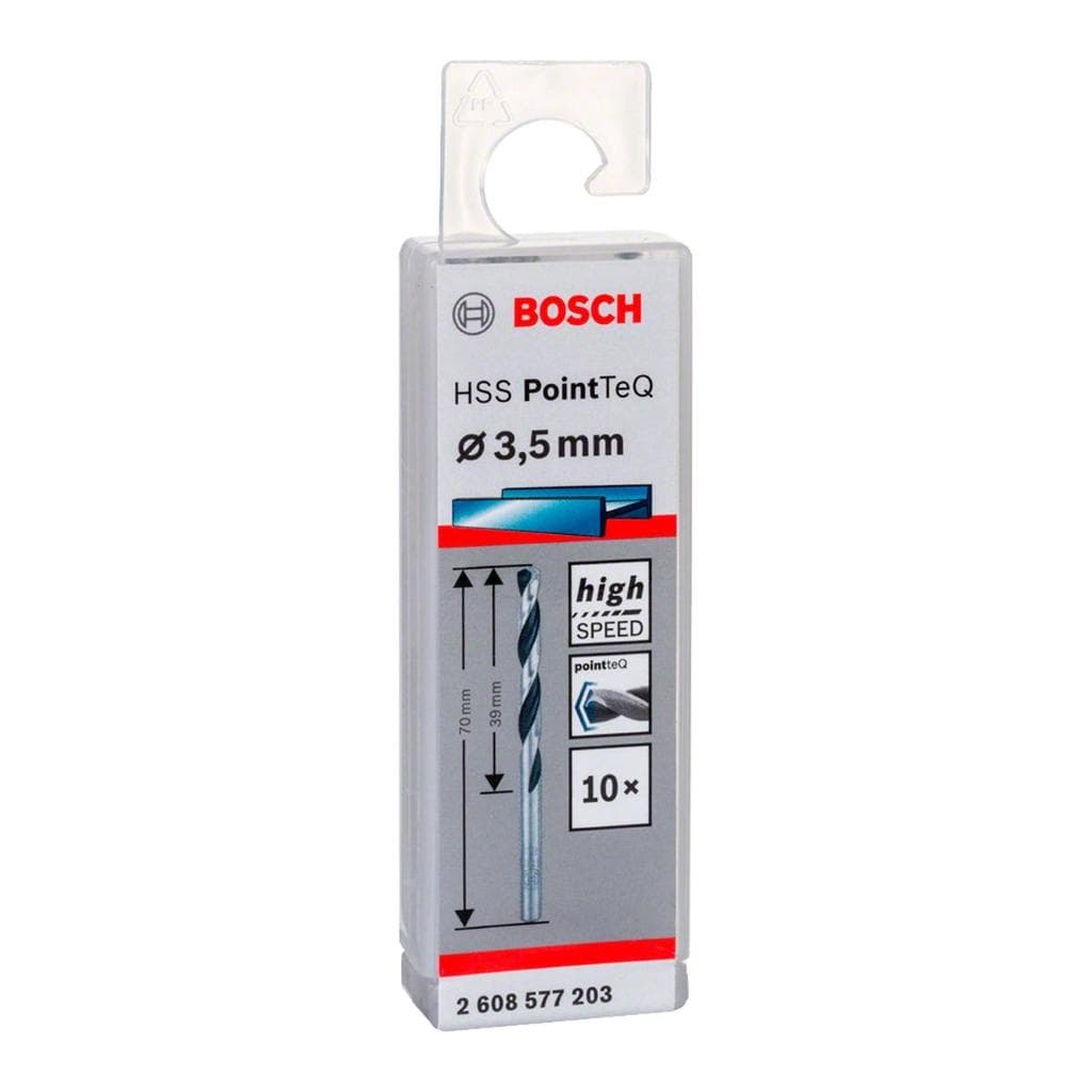 Broca Metal Bosch Aço Rápido Hss-Pointteq 3,5mm 10 Peças
