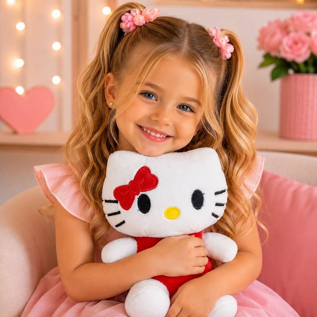 Brinquedo Pelúcia Hello Kitty Fofa Kuromi Antialérgico Fofinha