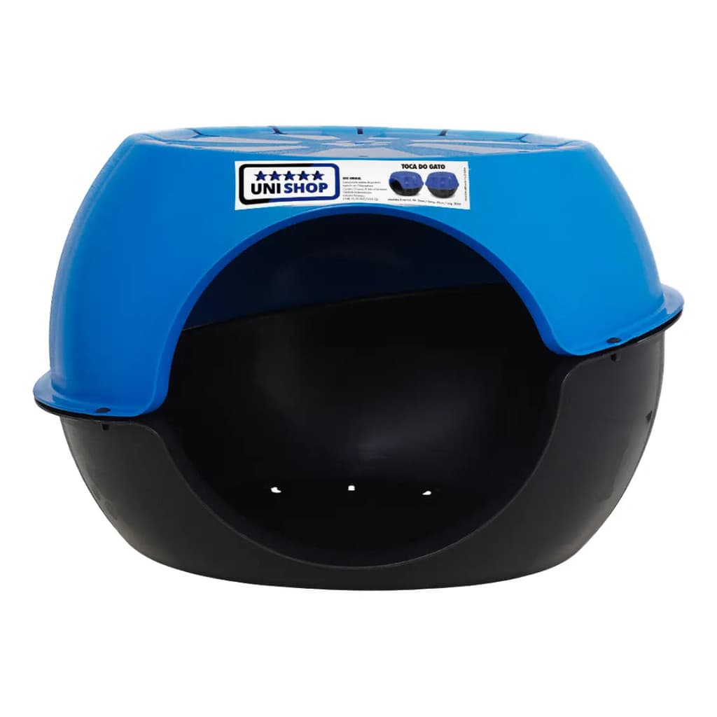 Toca Do Gato Casinha De Gato Unishop Cor Azul