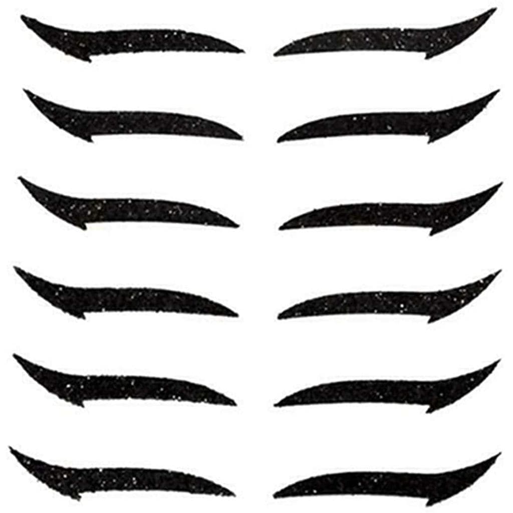 6 pares/12 peças de adesivos de delineador autoadesivos reutilizáveis, adesivos de delineador invisíveis em dois tons, a
